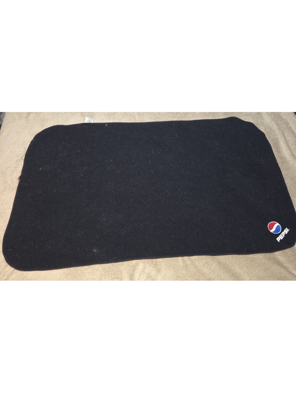 Vintage Pepsi Promotional Throw Blanket Black Approx Size 30" x 50" Promo Item